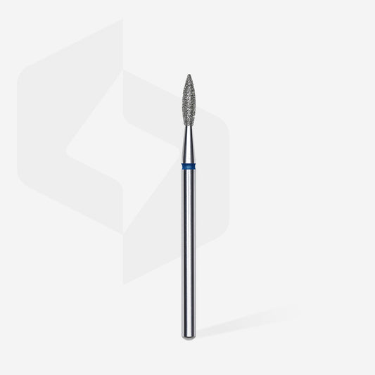 Embout diamant Staleks expert Flamme pointue bleue, ø 2,1 mm, partie active 8 mm
