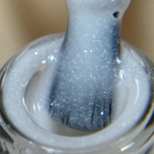 Rubber whitte glitter